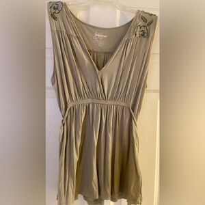 LDS SIZE L JEANSTAR SLEEVELESS TOP W/ ELASTIC & FULL BOTTOM & DETAIL ON SHOULDER